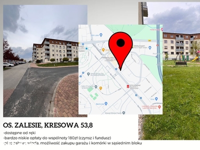 os. Zalesie, Kresowa 53,80 m², Lubin3 pokoje - I p