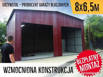 Garaż Blaszany 8x6.5m - Garaże Blaszane , Wiaty , Hale - GRZYWSTAL