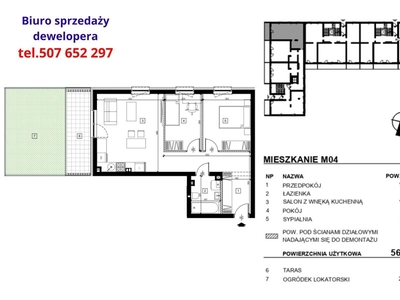 Mieszkanie, 56,42m2, winda, balkon | Sprzedaż