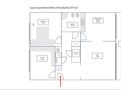 Trzy pokoje 87m2 w cichej zielonej części Wilanowa