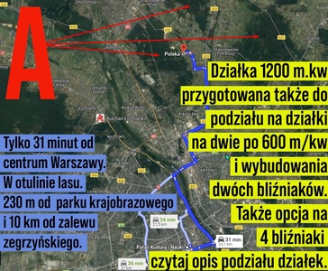 Perełka. Unikat. Otulina leśna. Bliźniaki lub wolnostojący. 600 lub 1200 mkw.