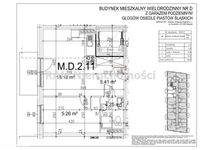 Mieszkanie, 38,20 m², Głogów