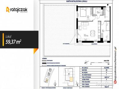 Mieszkanie Gdańsk 59.37m2 3 pokoje