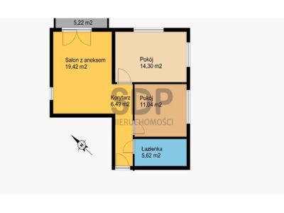 Mieszkanie na sprzedaż 56,87 m², piętro 2, oferta nr 31742