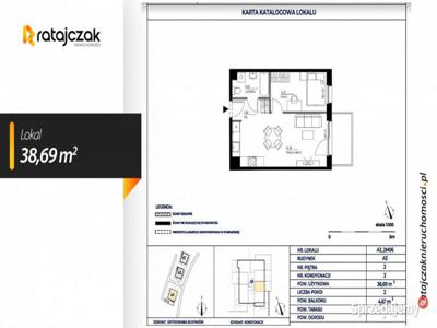 Oferta sprzedaży mieszkania Gdańsk Potęgowska 38.69m2 2 pokoje