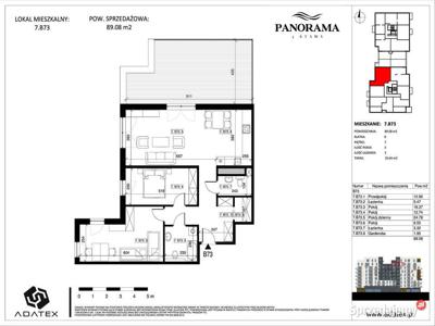 Panorama 3 Stawy | nowe mieszkanie 3-pok. | 7.B73