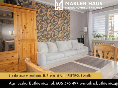 3-pokojowe mieszkanie w centrum. E. Plater 45A