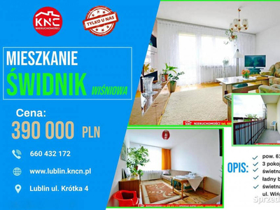 Świdnik, mieszkanie w centrum, 3 niezależne pokoje.