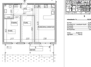 3-pokojowe mieszkanie 62m2 + 2 balkony