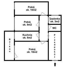 Rozkładowe 3 pokoje na SZCZEPINIE. Do remontu.