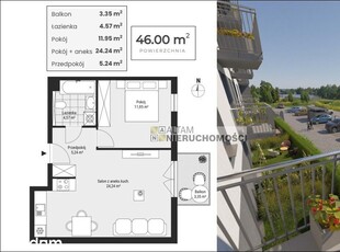 Nowe! 2pok. 46m² Ip. Balkon wsch. Nowe Miasto 0%