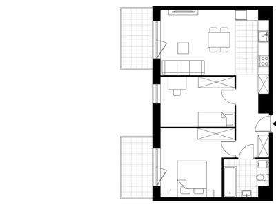 Nowoczesny, dwupokojowy apartament, 44 m2, Będzin