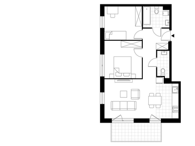 3-pokojowe mieszkanie 61m2 + balkon Bezpośrednio