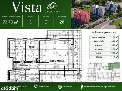 Vista by kras-dom mieszkanie 73,79 m2