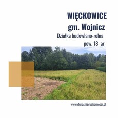 Więckowice gm. Wojnicz działka budowlano-rolna 18 ar