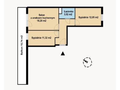 Mieszkanie na sprzedaż 53,83 m², piętro 3, oferta nr SDP657723