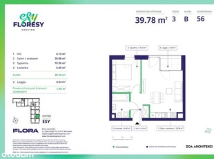 2 - pokojowe, 39,78 m2