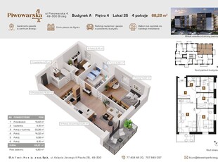 Mieszkanie o powierzchni 68,23 m2