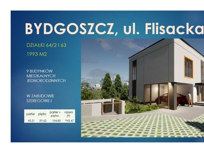 działka 1997 m2 ul. Flisacka w Bydgoszczy PUM 944 m2