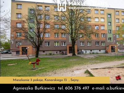 Mieszkanie 3-pokojowe 54,60 m2, Sejny.