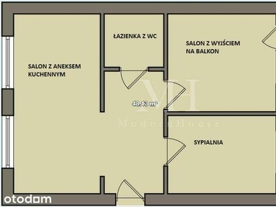 Słoneczne dwustronne mieszkanie z balkonem