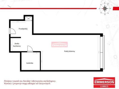 Mieszkanie na sprzedaż 1 pokój Kraków Dębniki, 19,40 m2, 1 piętro