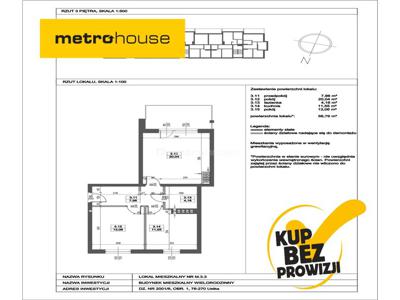 Mieszkanie na sprzedaż 56,89 m², piętro 3, oferta nr GUXO197