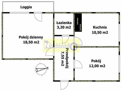 2 pokoje z balkonem, na parterze na os. Południe.