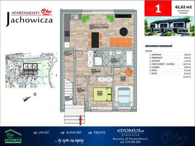 Apartament 62m2 * własny ogród * 2 miejsca postojowe w cenie