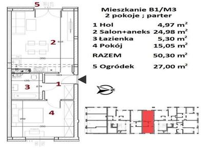 Nowe mieszkania Rzeszów Drabinianka 50,3m2 - 1634/M