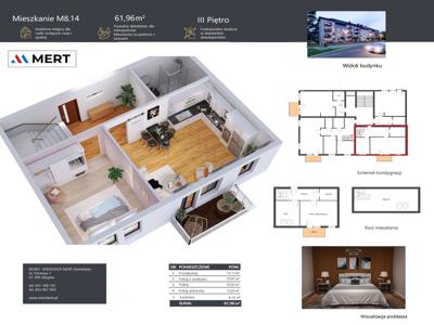 Mieszkanie B8M14 - 61,96 m2