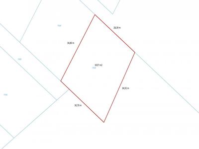 Działka mieszkaniowa w Pępowie 1027 m2