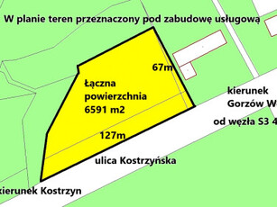 Działka komercyjna, ul. Kostrzyńska