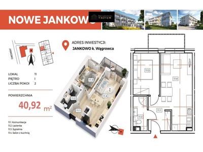 Mieszkanie na sprzedaż 40,92 m², piętro 1, oferta nr TEC-MS-135-7