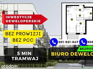 Nowe 2 pokoje + balkon / biuro dewelopera / bezPC