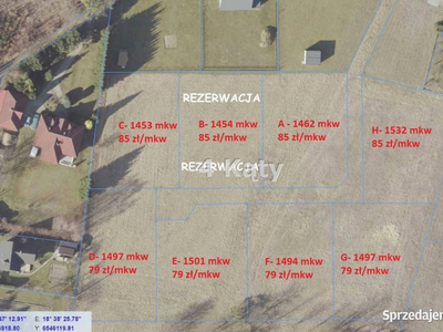 Sprzedam działka Zamarski 1453m2