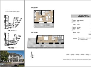 Wyjątkowy apartament, 2-poz, 2 tarasy