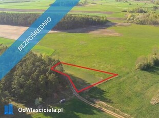 Działka budowlana 1600m2 przy lesie, wokół łąki i pastwiska