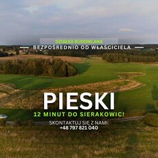 Dzialka Pieski - budowlana - 1200 m2 - Bezpośredni