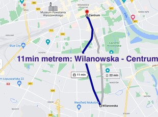 Wolny pokój z wielką szafą i lustrem METRO Wilanowska Mokotów