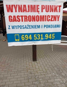 Wynajmę punkt gastronomiczny z wyposażeniem i pokojami Międzywodzie