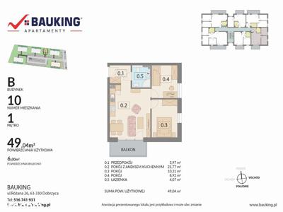 Jarocin Apartament 49 m2 - PRZY LESIE - BAUKING