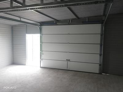 Garaż blaszany 5x6 m, brama segmentowa + rynny