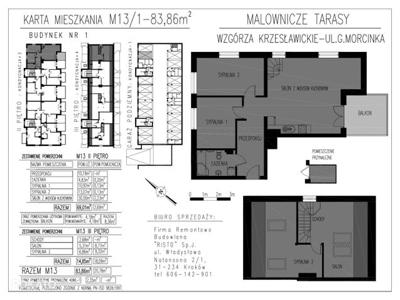 Mieszkanie 83,44m2 w stanie deweloperskim, Kraków