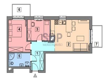 Mieszkanie na sprzedaż 3 pokoje Wrocław Psie Pole, 58,27 m2, 2 piętro