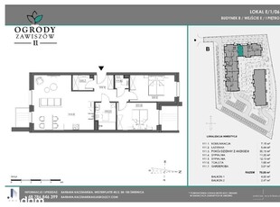 Ogrody Zawiszów II | etap 1 | mieszkanie E106