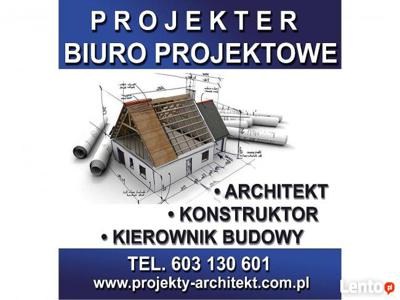 Projekt budynków, architekt, kierownik budowy, kontruktor