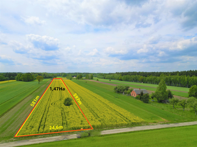 Działka rolno-budowlana w Dubowie 1,4Ha