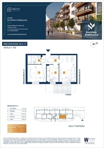 2 pokojowe mieszkanie Eco Vista Stabłowice B.0.11