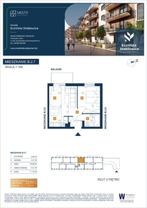 2 pokojowe mieszkanie Eco Vista Stabłowice B.2.7